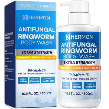 Antifungal Ringworm Treatment Body Wash - Antibacterial Wash with 1% Tolnaftate & Tea Tree Oil