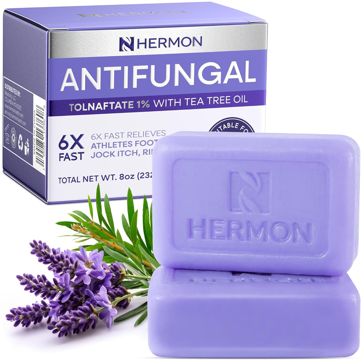 Hermon Antifungal Soap with Tea Tree Oil - Lavender