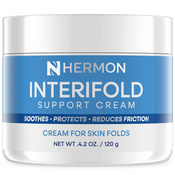 Hermon Intertrigo Cream for Skin Folds: Skin Care & Chafing Support with Zinc Oxide, Intertrigo Relief Cream for Under Breast, Belly Fold, Inner Thighs & Underarms, 4.2 oz